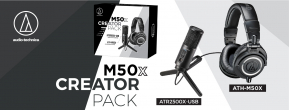 อาร์ทีบีฯ ประเดิมศักราชใหม่เอาใจผู้ผลิตคอนเทนต์ ส่งชุดM50x Creator Pack พร้อมไมโครโฟน ATR2500X-USB จากแบรนด์Audio-Technicaในราคาสุดคุ้ม